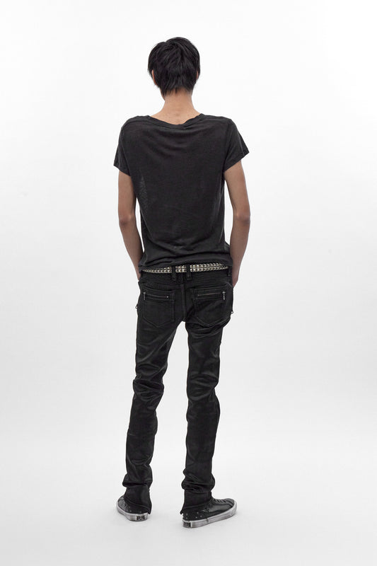 Low-Rise Skinny in Black Coating - Rock Revival®