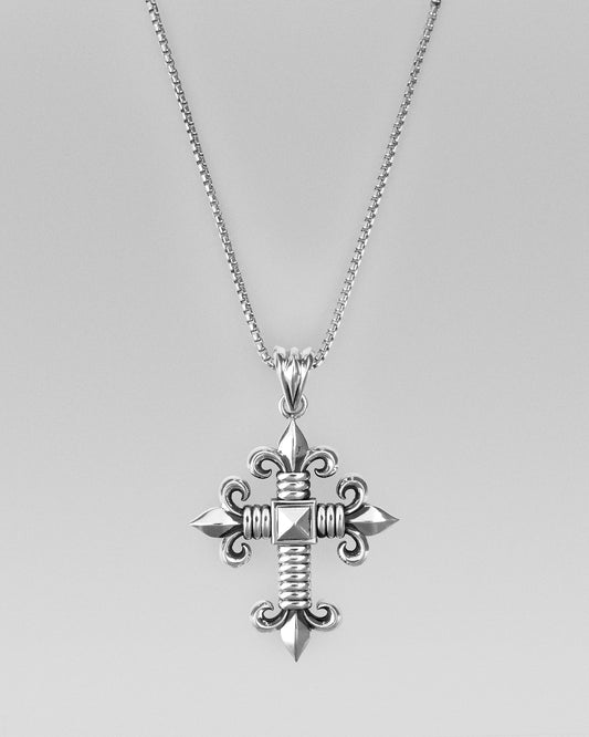 Fleur De Lis Cross Pendant Necklace - Rock Revival®