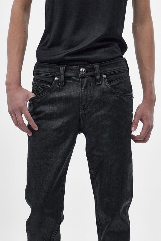 Gene Slim Jeans in Black Coating - Rock Revival®