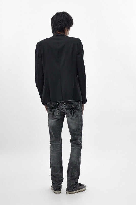Gene Slim Jeans in Charcoal Black - Rock Revival®