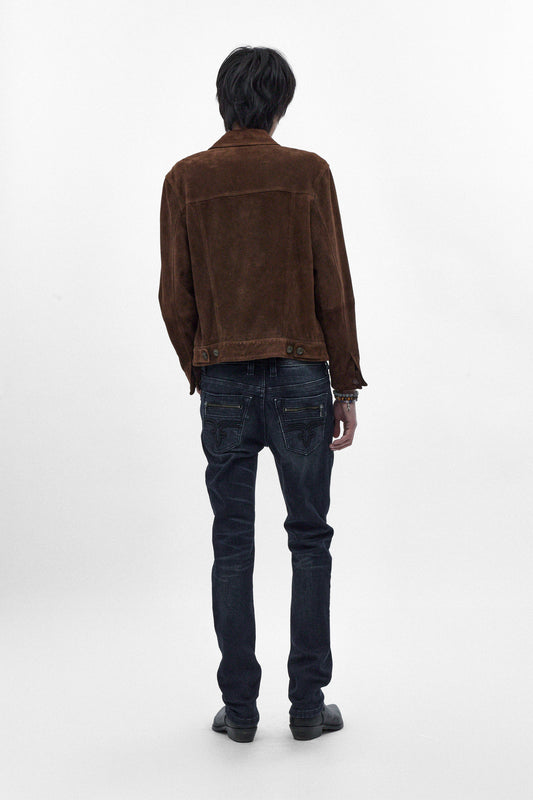 Huey Slim Straight Jeans in Dark Blue - Rock Revival®