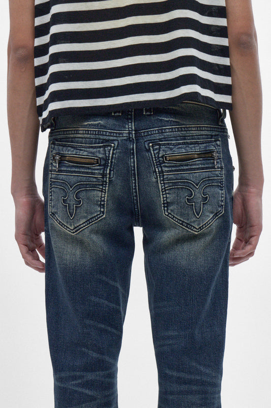 Jon Slim Flare Jeans in Dark Blue - Rock Revival®