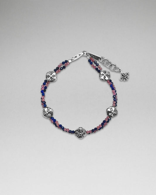 Lapis Blue/Pink Stone Beaded Bracelet (2/28/26-DESC+IMG+UPCS) - Rock Revival®