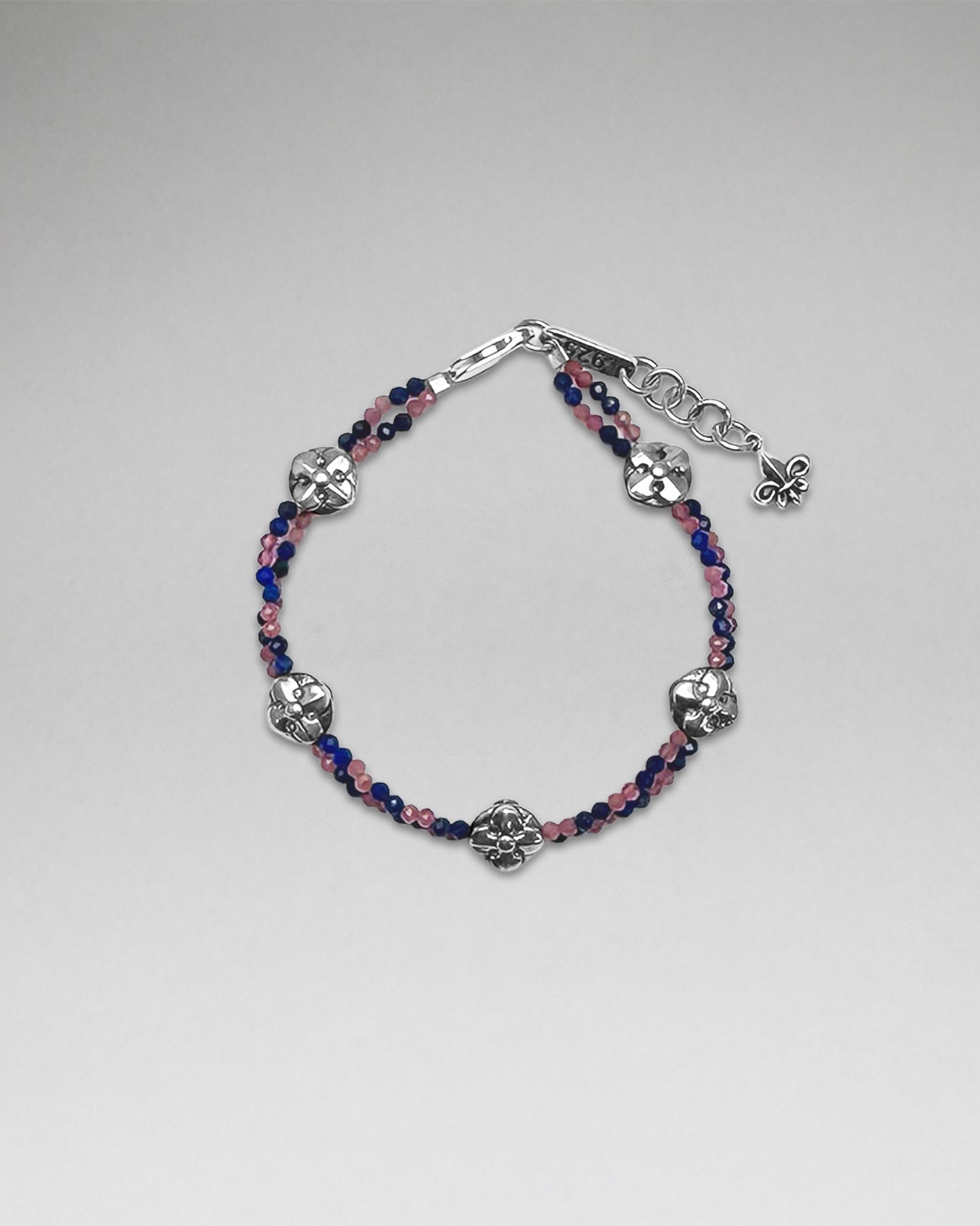 Lapis Blue/Pink Stone Beaded Bracelet (2/28/26-DESC+IMG+UPCS) - Rock Revival®