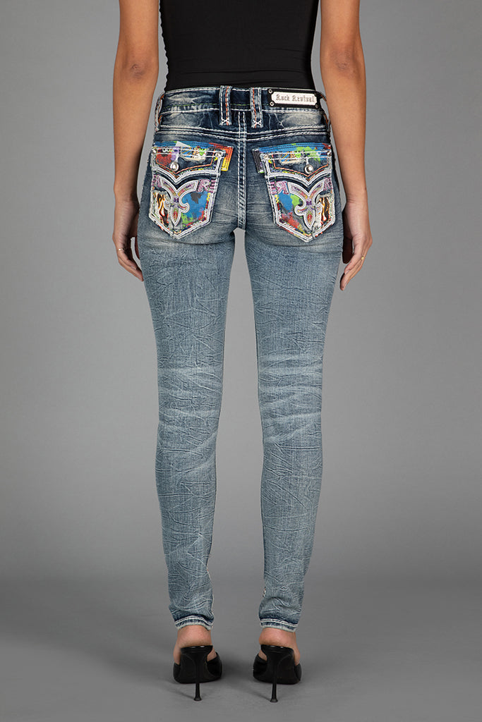 Cheapest Rock Revival mid rise skinny jeans