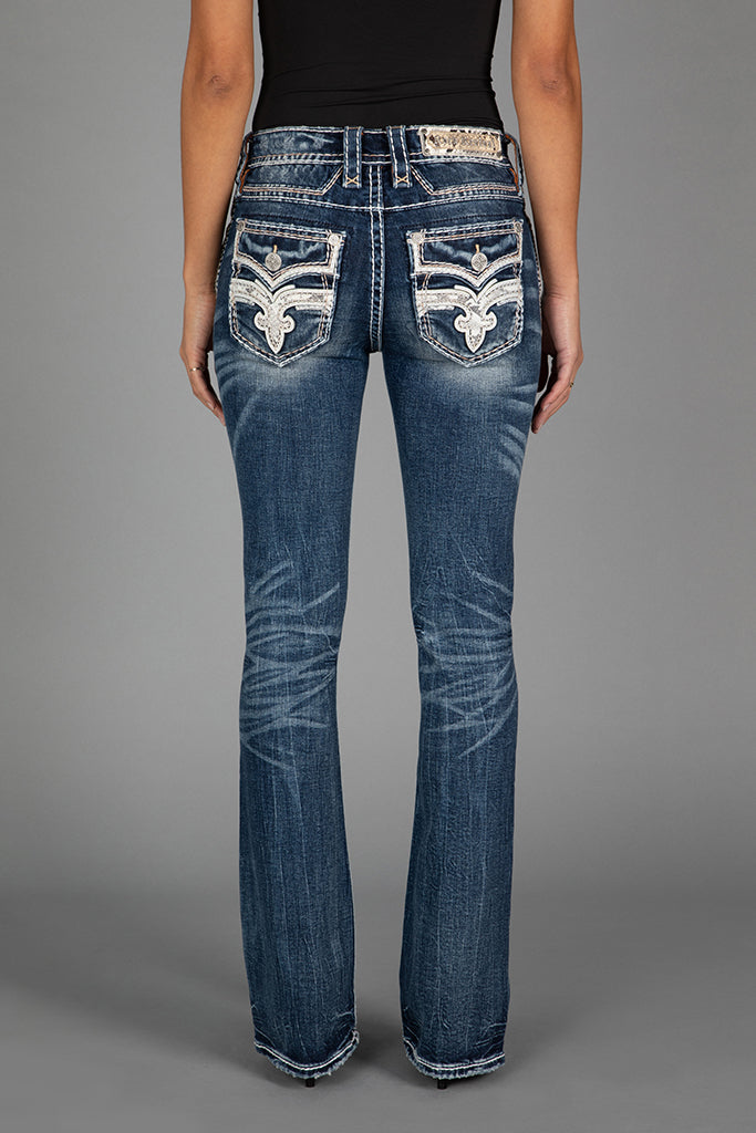 Rebekah Bootcut Jeans Dark Wash Rock Revival1