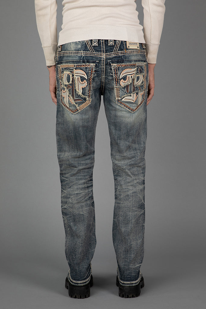 Rock revival factory new men’s denim, jeans, size 38 Taiki Straight