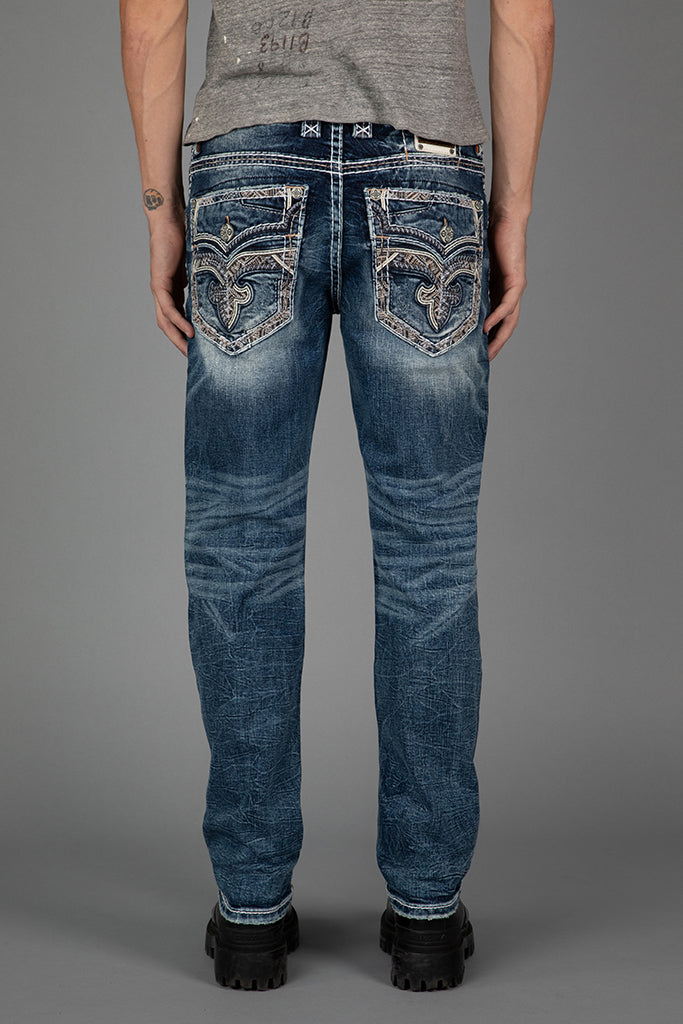 Julian Straight Jeans Medium Wash Rock Revival - Main Image