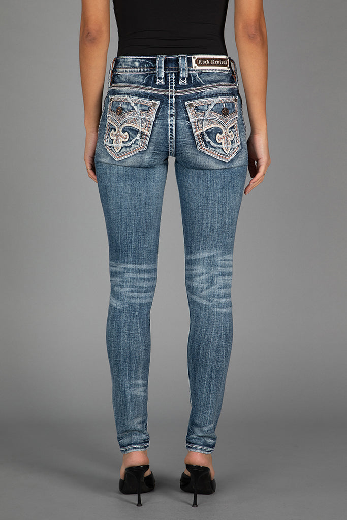 Yui Skinny Jeans Medium Wash Rock Revival1