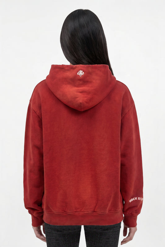 Graveyard Hoodie in Red (W) - Rock Revival®