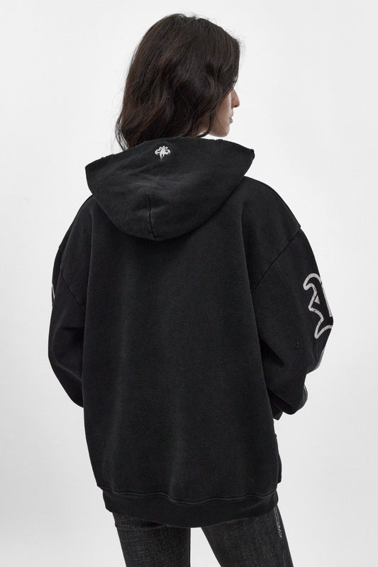 RRH10220W BLACK - Fin Hoodie in Black (Women's Version) - Rock Revival®