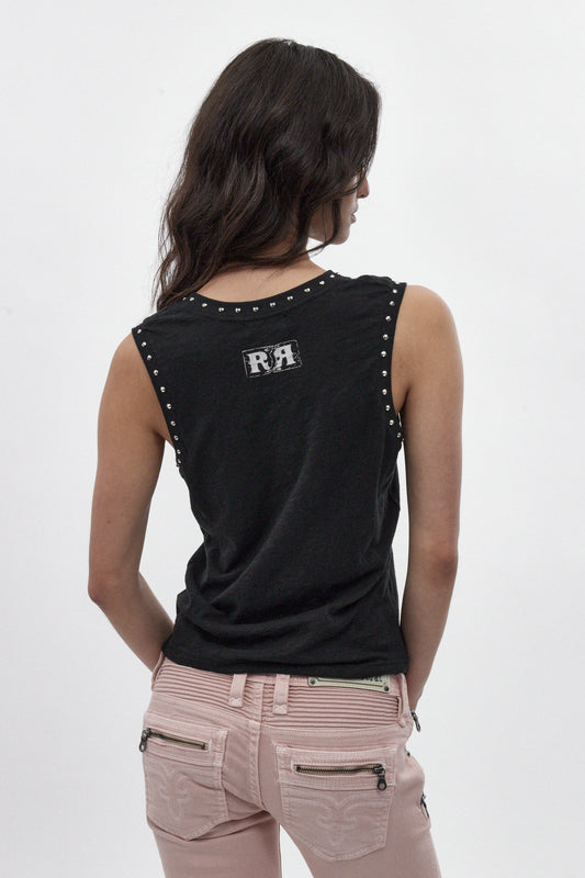 RRW033-MT24 BLACK Muscle Tank Top (5/08/26-DESC+INV) - Rock Revival®