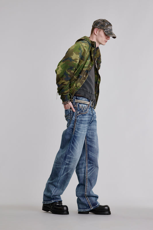 Arther Baggy 2 Jeans in Medium Blue - Rock Revival®