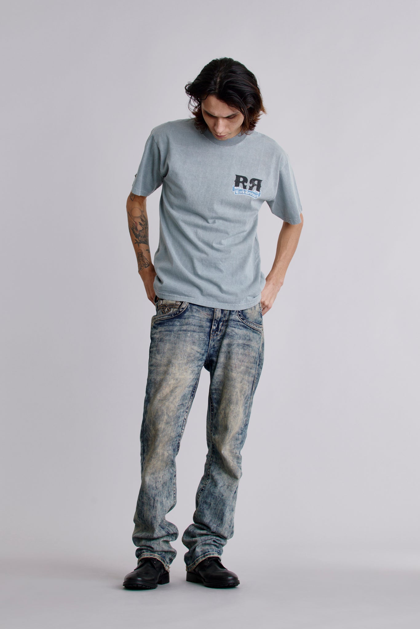 Glory Tee in Sky Grey - Rock Revival®