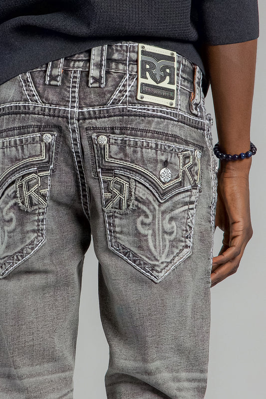 Jailin Straight Jeans in Dark Gray (description update) - Rock Revival®