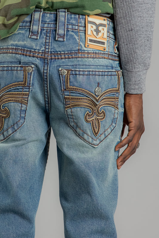 Wes Straight Jeans Light Vintage Blue - Rock Revival®