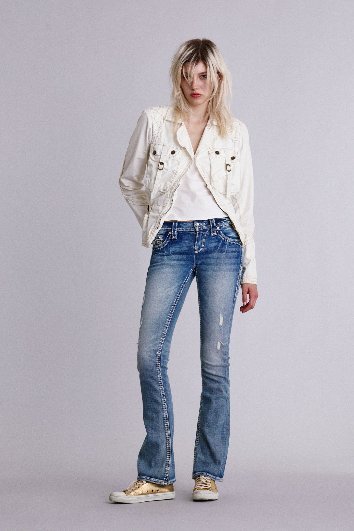 Lesia Low-Rise Bootcut Jeans