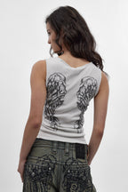 (JMT6540W) Rock Revival by Jaded London Rhinestone Top (JLxRCRV)(W) - Rock Revival®