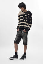 Adan Denim Shorts in Vintage Black - Rock Revival®