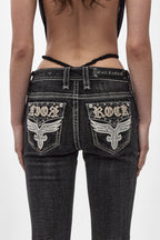 Aideen (B200L) Mid-Rise Bootcut Jeans in Black (5/30/26-DESC+IMG) - Rock Revival®