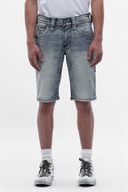 Pantalones cortos de mezclilla Aire (H202) en azul medio (6/30/26-DESC+IMG)