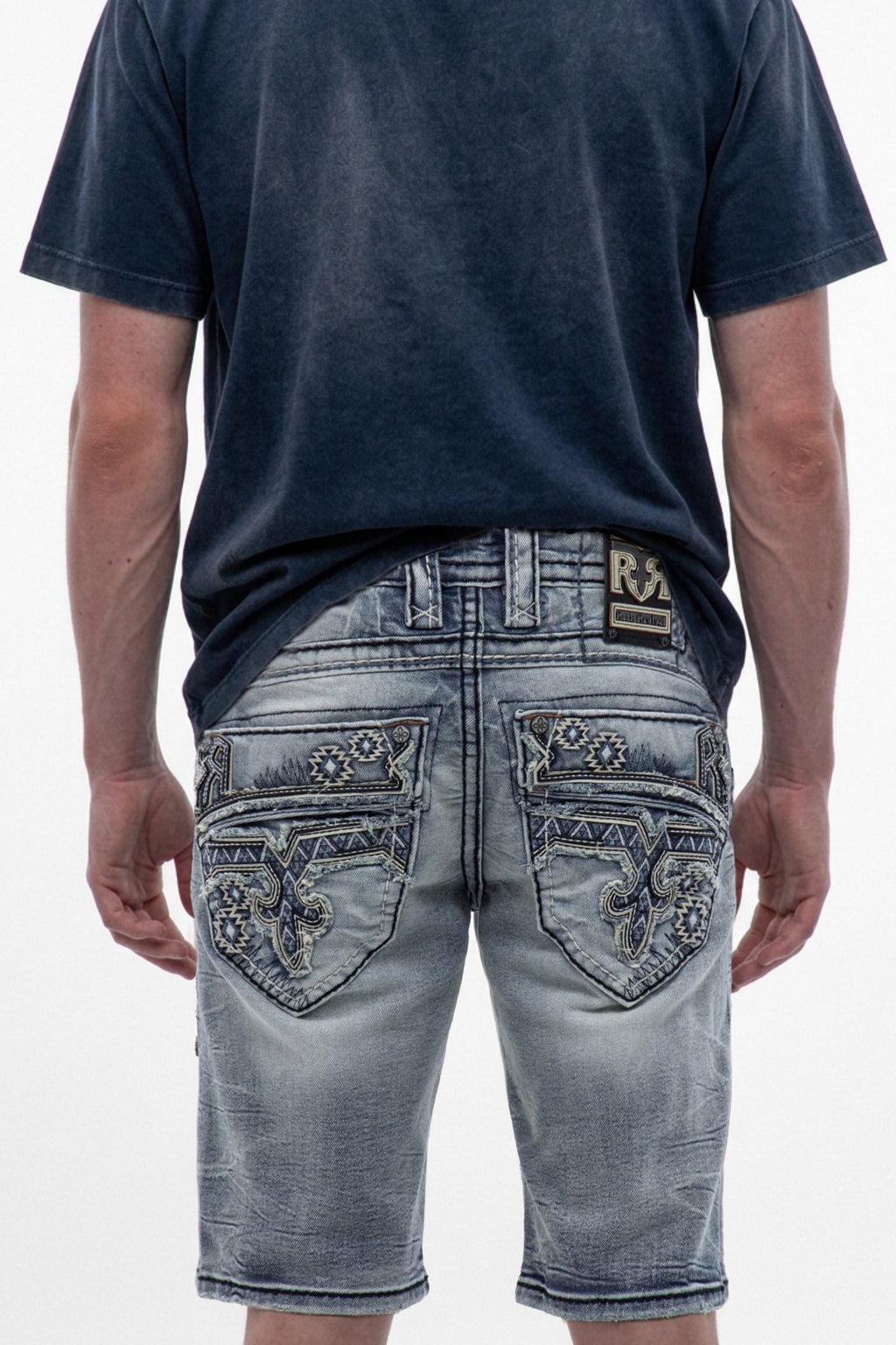 Aire Denim Shorts in Medium Blue