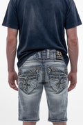 Aire Denim Shorts in Medium Blue