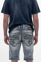 Aire Denim Shorts in Medium Blue