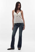 Amaia Low-Rise Bootcut Jeans in Dark Blue