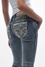 Amina Low-Rise Bootcut Jeans