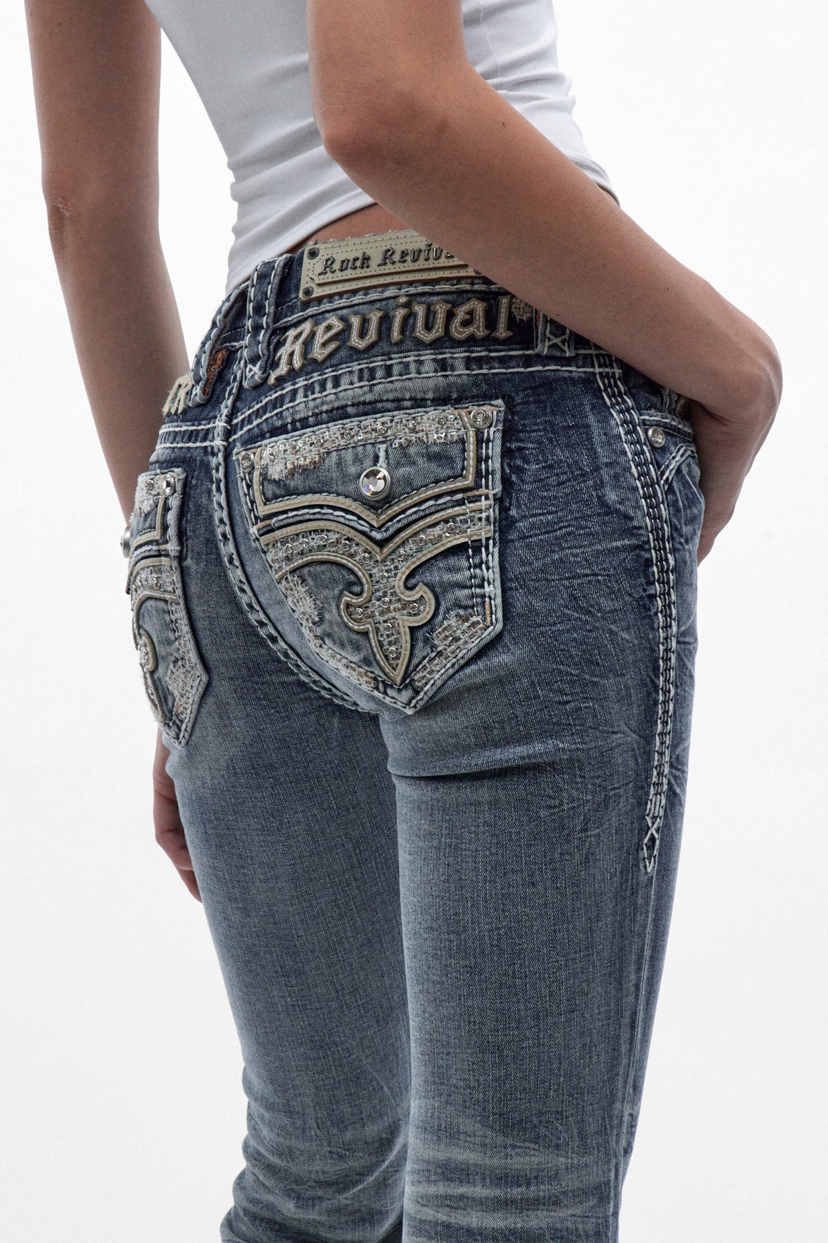 Amina Low-Rise Bootcut Jeans