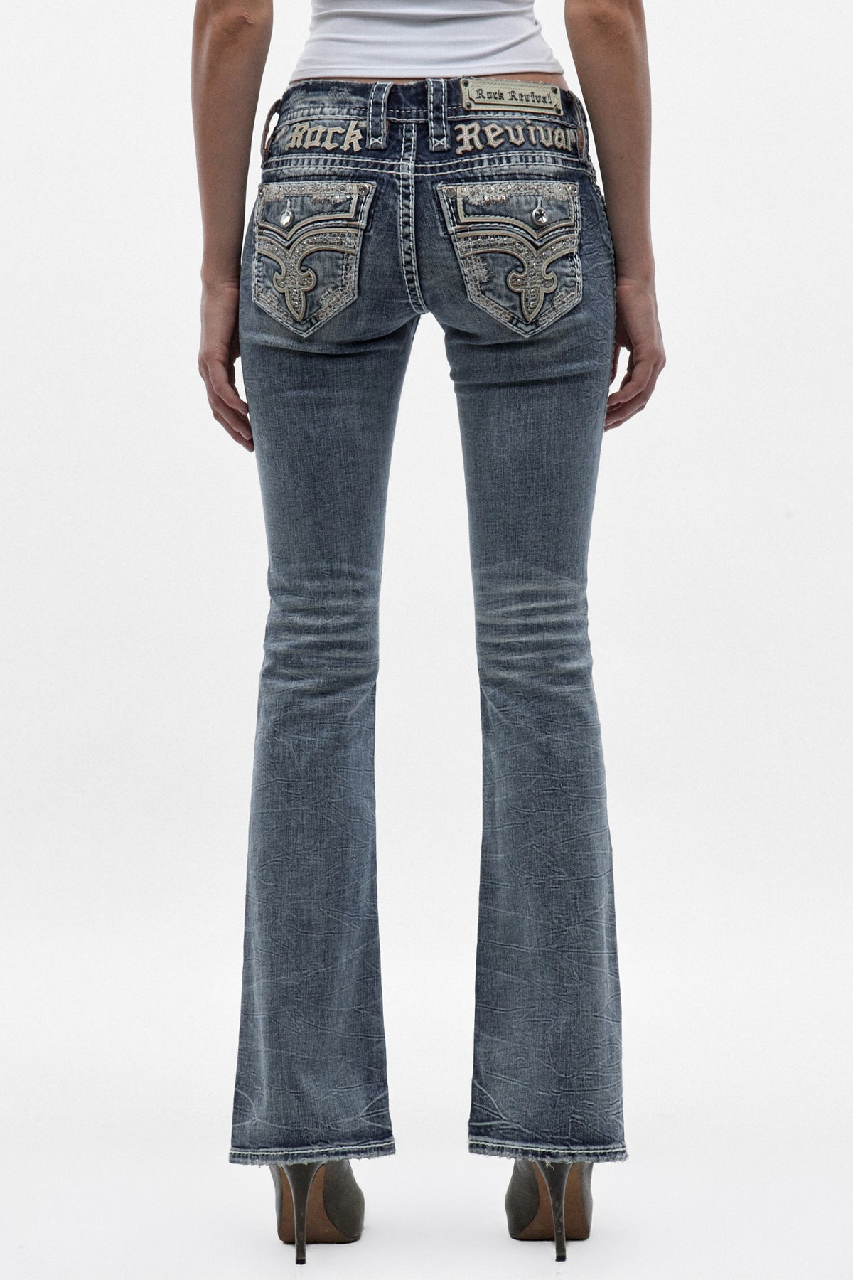 Amina Low-Rise Bootcut Jeans