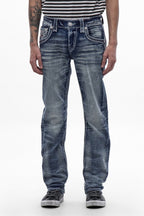 Benjey Straight Jeans in Medium Blue