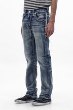 Benjey Straight Jeans in Medium Blue