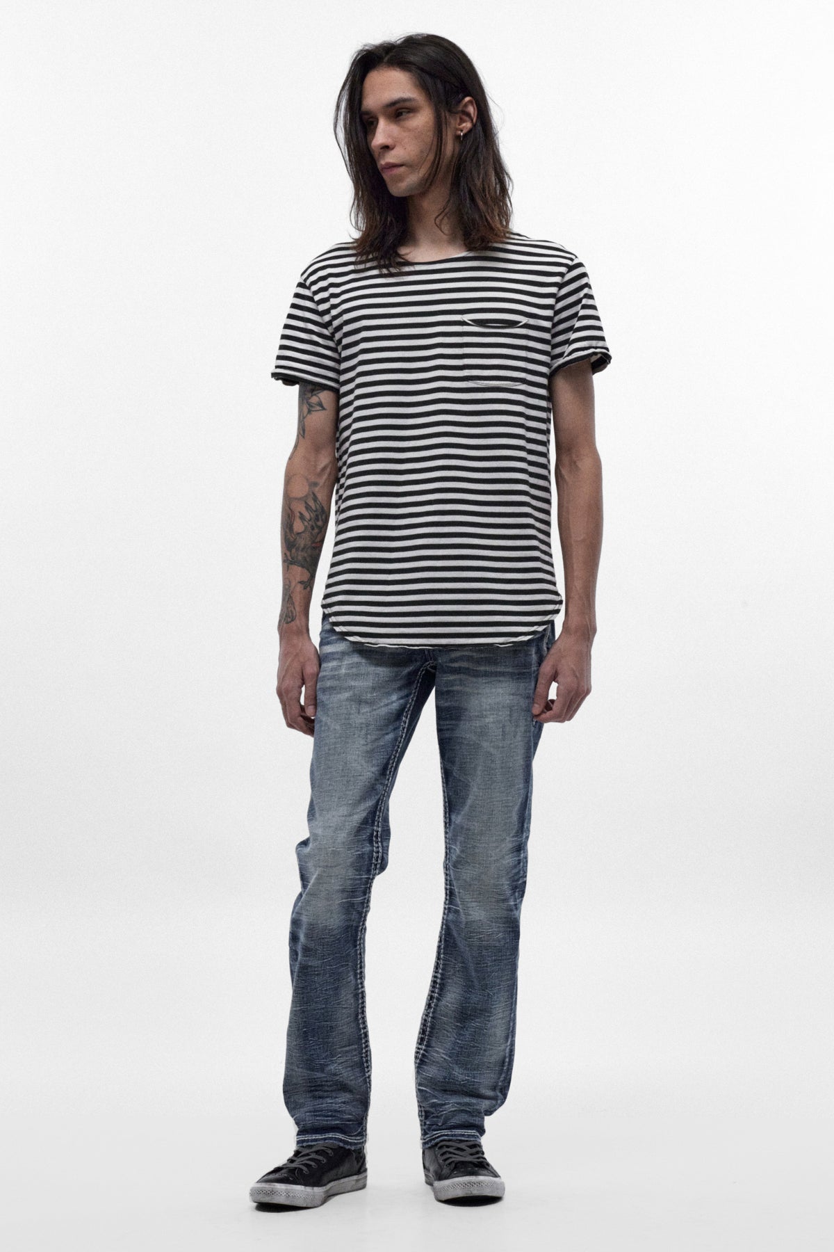 Benjey Straight Jeans in Medium Blue
