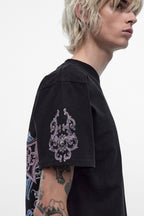 Cross Forme Tee in Black Dust/Pink/Blue