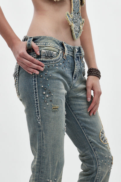 Madison Bootcut Jeans, by Jaded London - Rock Revival®