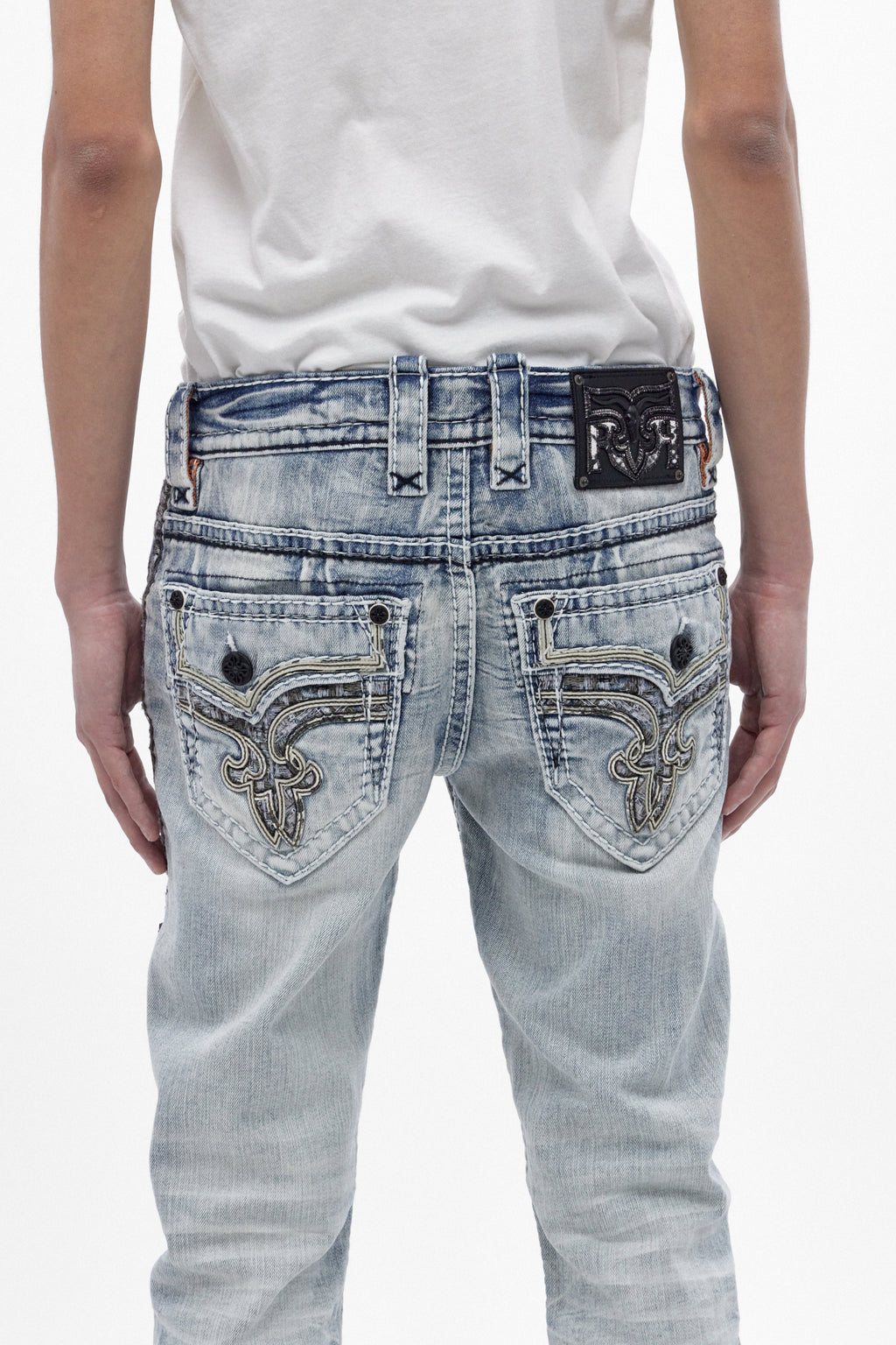 Brooks Slim Bootcut Jeans in Light Blue - Rock Revival®