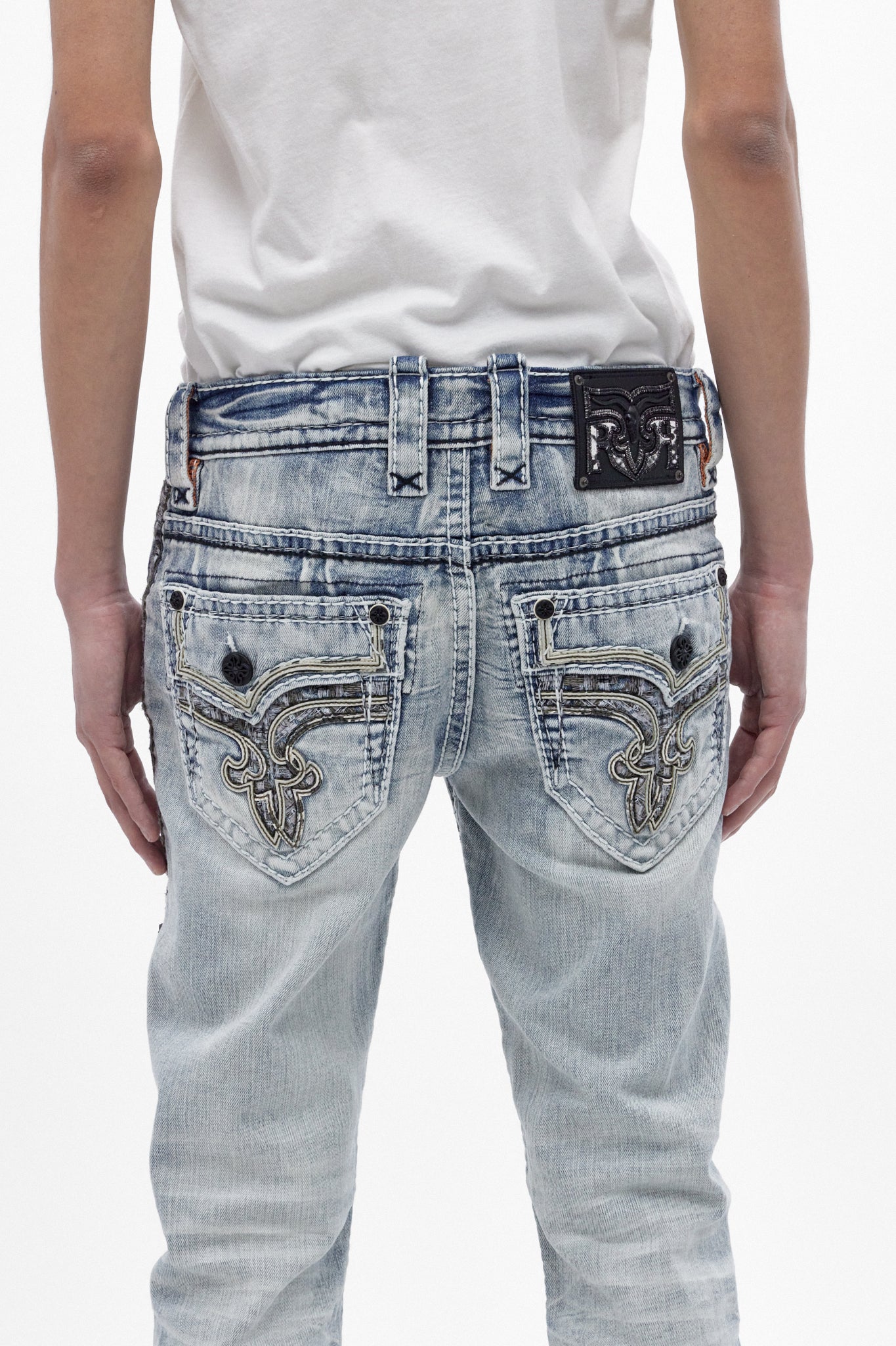 Brooks Slim Bootcut Jeans in Light Blue - Rock Revival®