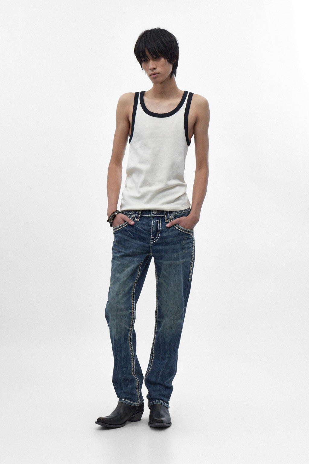 Callum Straight Jeans in Dark Blue (6/30/26-DESC+IMG) - Rock Revival®