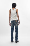 Callum Straight Jeans in Dark Blue (6/30/26-DESC+IMG) - Rock Revival®