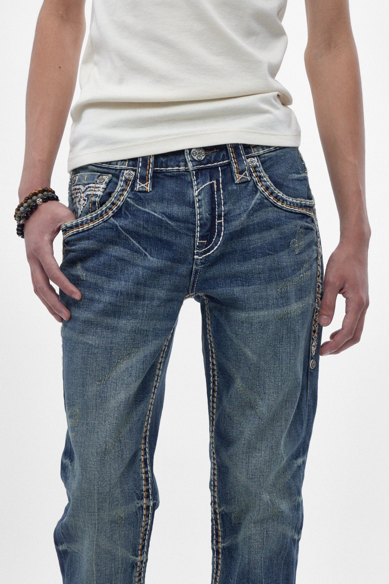 Callum Straight Jeans in Dark Blue (6/30/26-DESC+IMG) - Rock Revival®