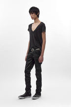 Low-Rise Skinny in Black Coating - Rock Revival®