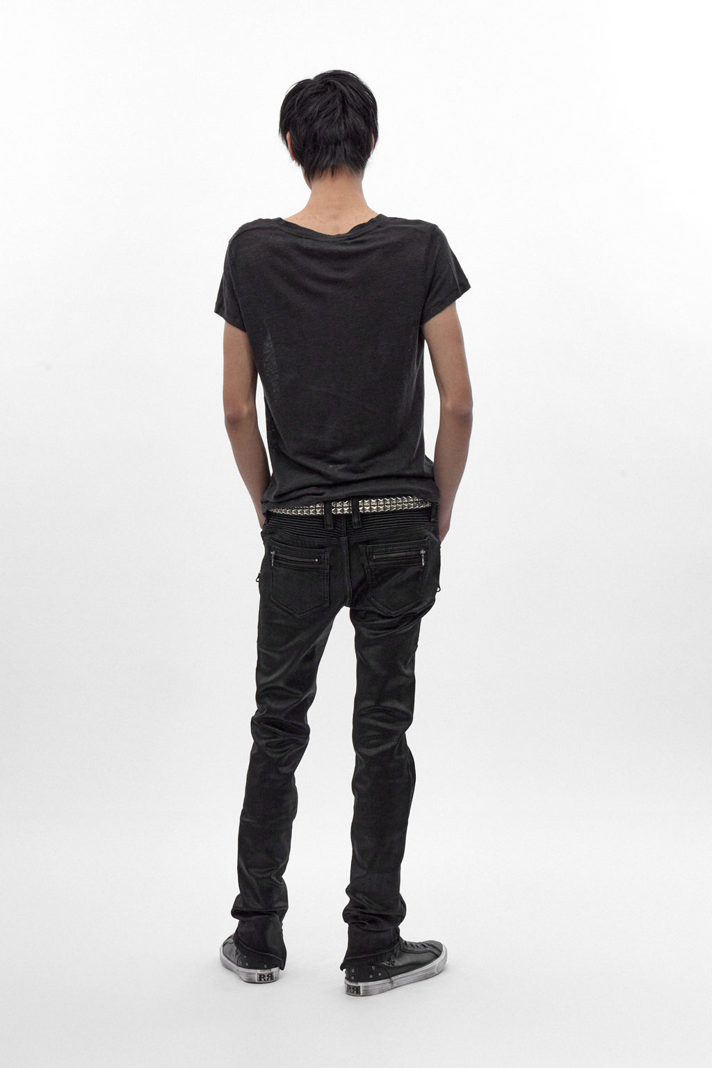 Low-Rise Skinny in Black Coating - Rock Revival®