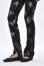 Camille Super Low-Rise Moto Skinny Jean in Black Granite Coating - Rock Revival®