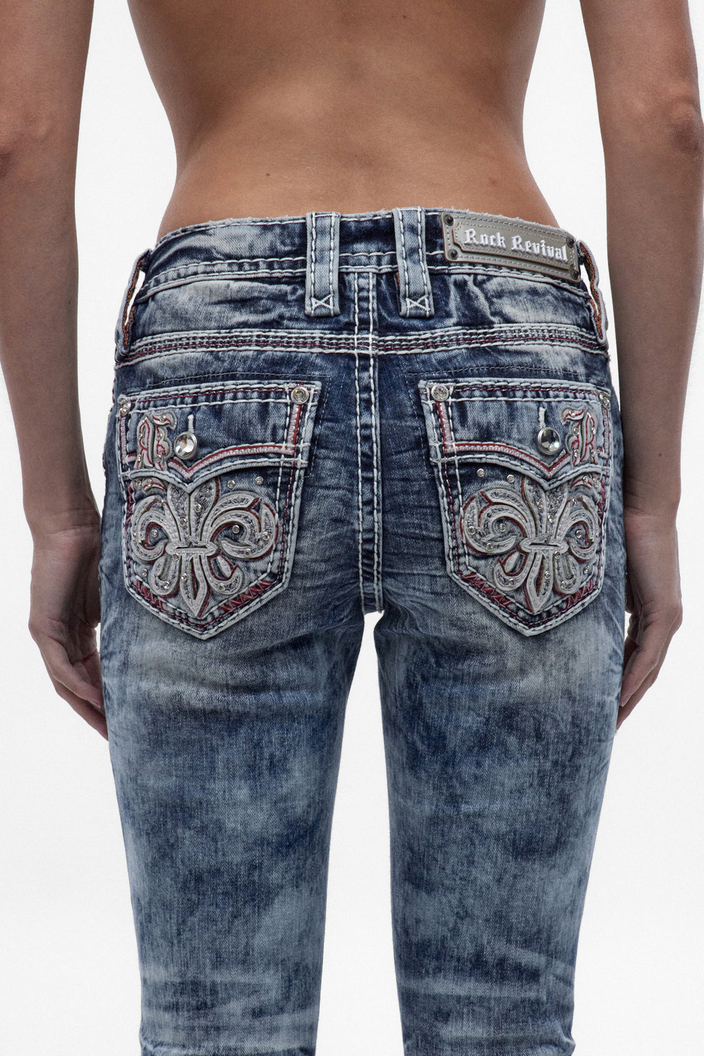 Carly Mid-rise Straight Jeans in Acid Blue