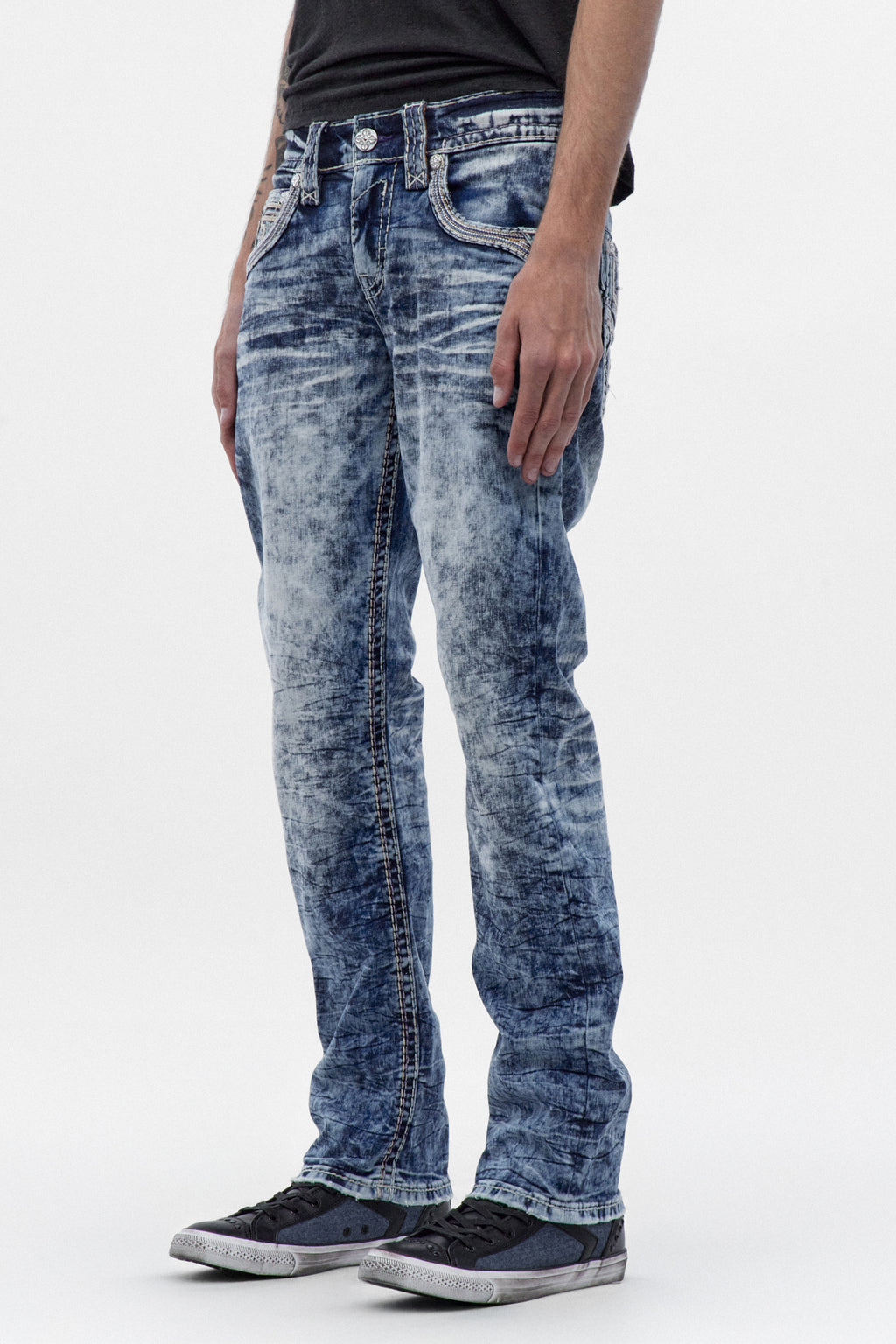 Cayden Straight Jeans in Acid Blue