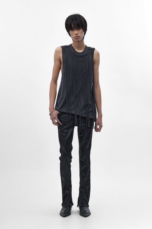 Charlie Slim Jeans in Black Coating on Denim - Rock Revival®