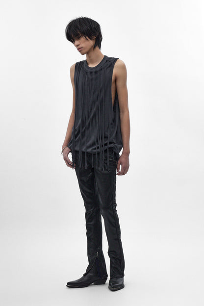 Charlie Slim Jeans in Black Coating on Denim - Rock Revival®