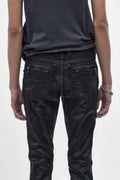 Charlie Slim Jeans in Black Coating on Denim - Rock Revival®